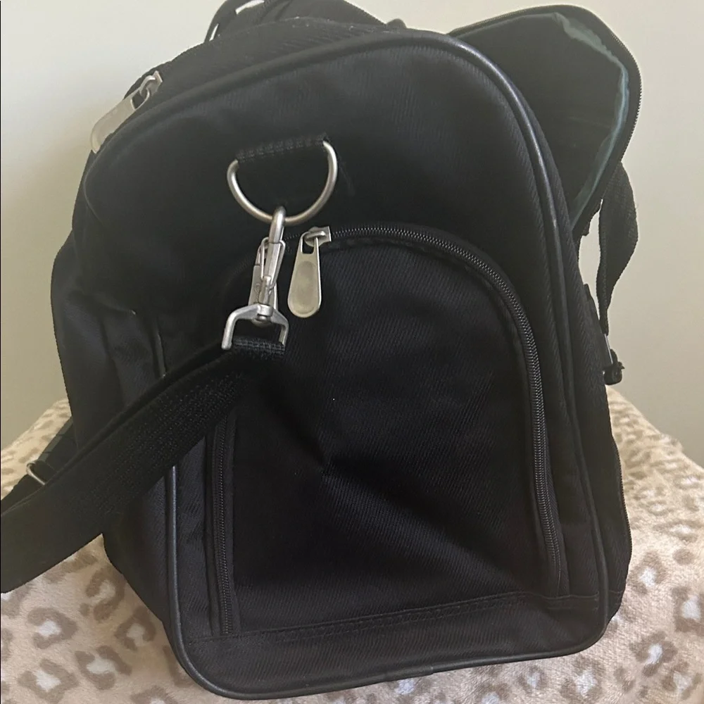 Sleek Black Travel Duffel Bag